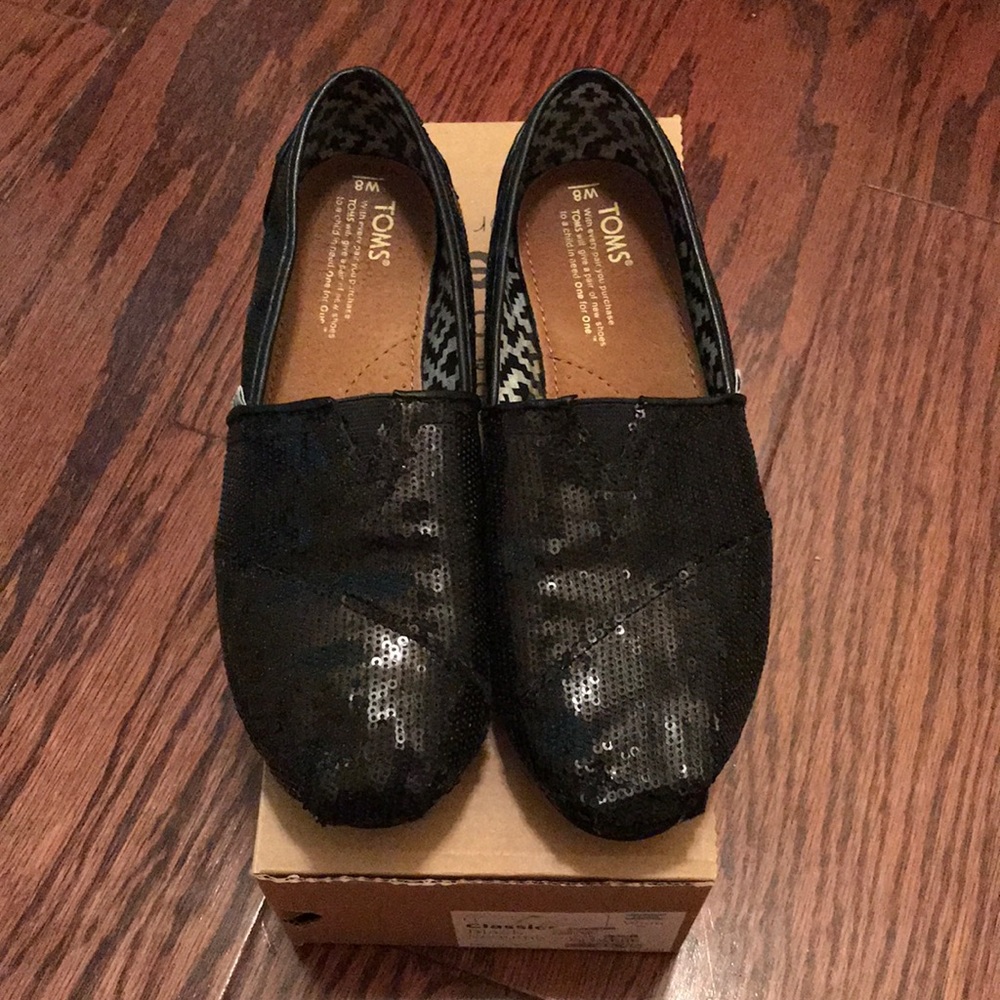 TOMS Classic Black Sequins